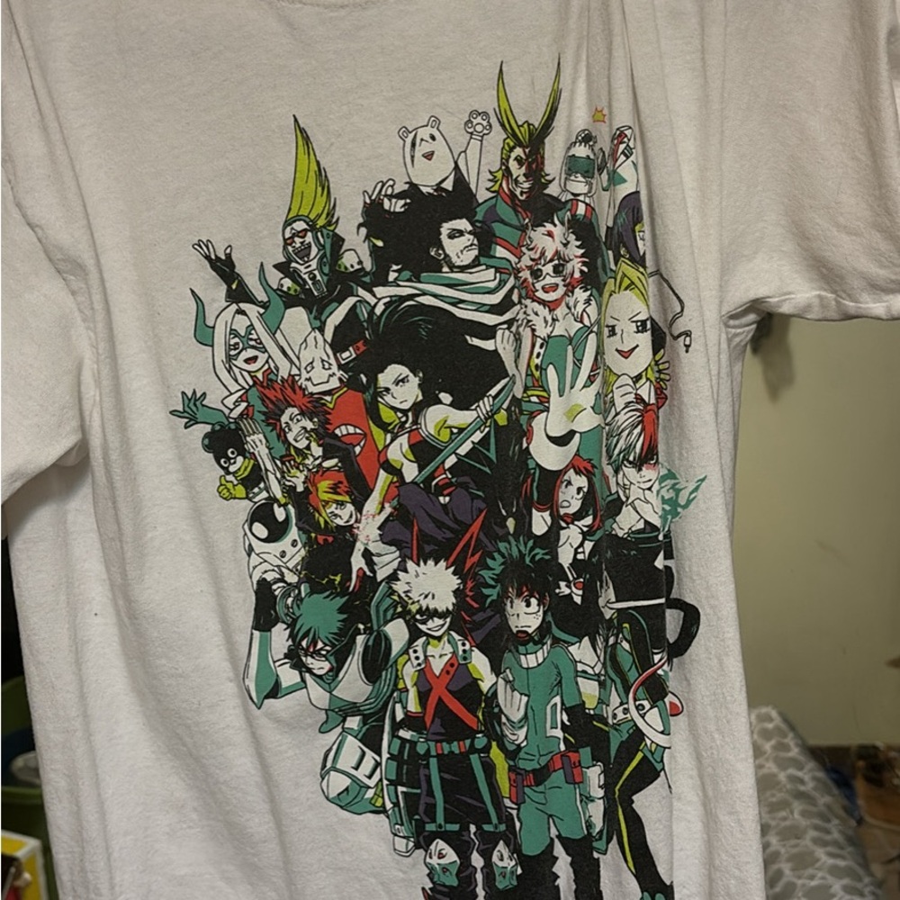 White My Hero Academia shirt